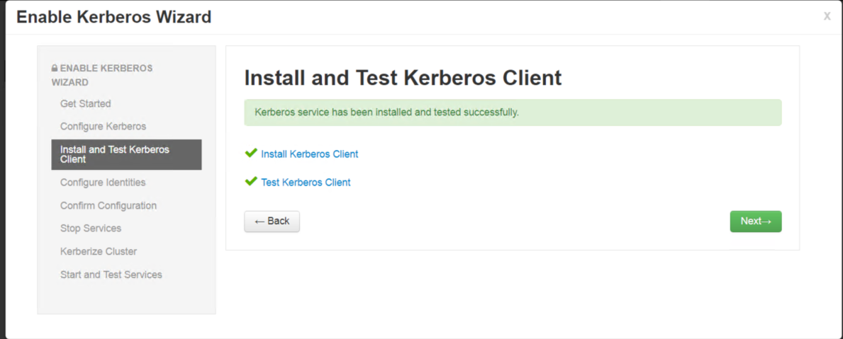install and test the kerberos client