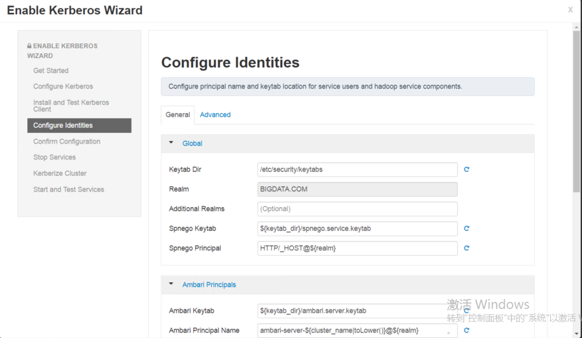 configure identities